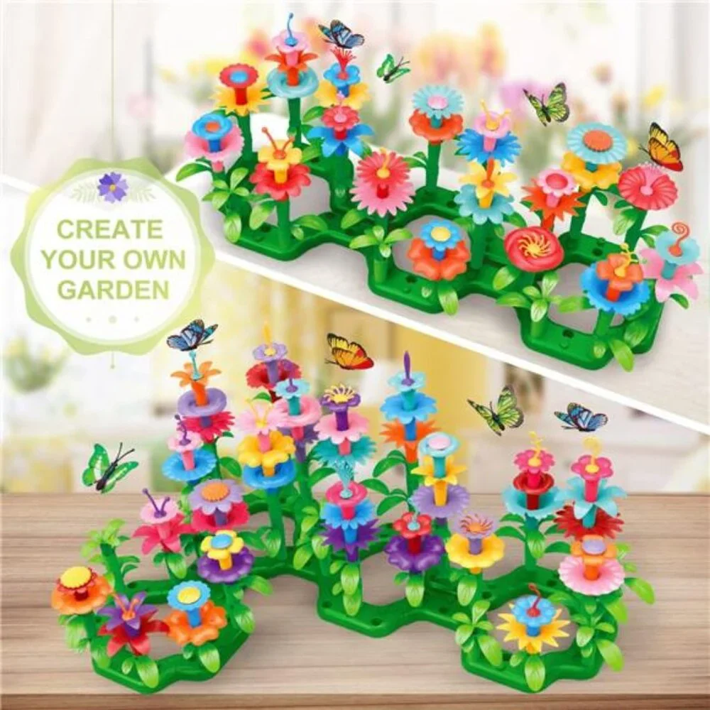 SpringFlower Gifts Toys for Girls Flower Garden Building Kit with Storage Case‎